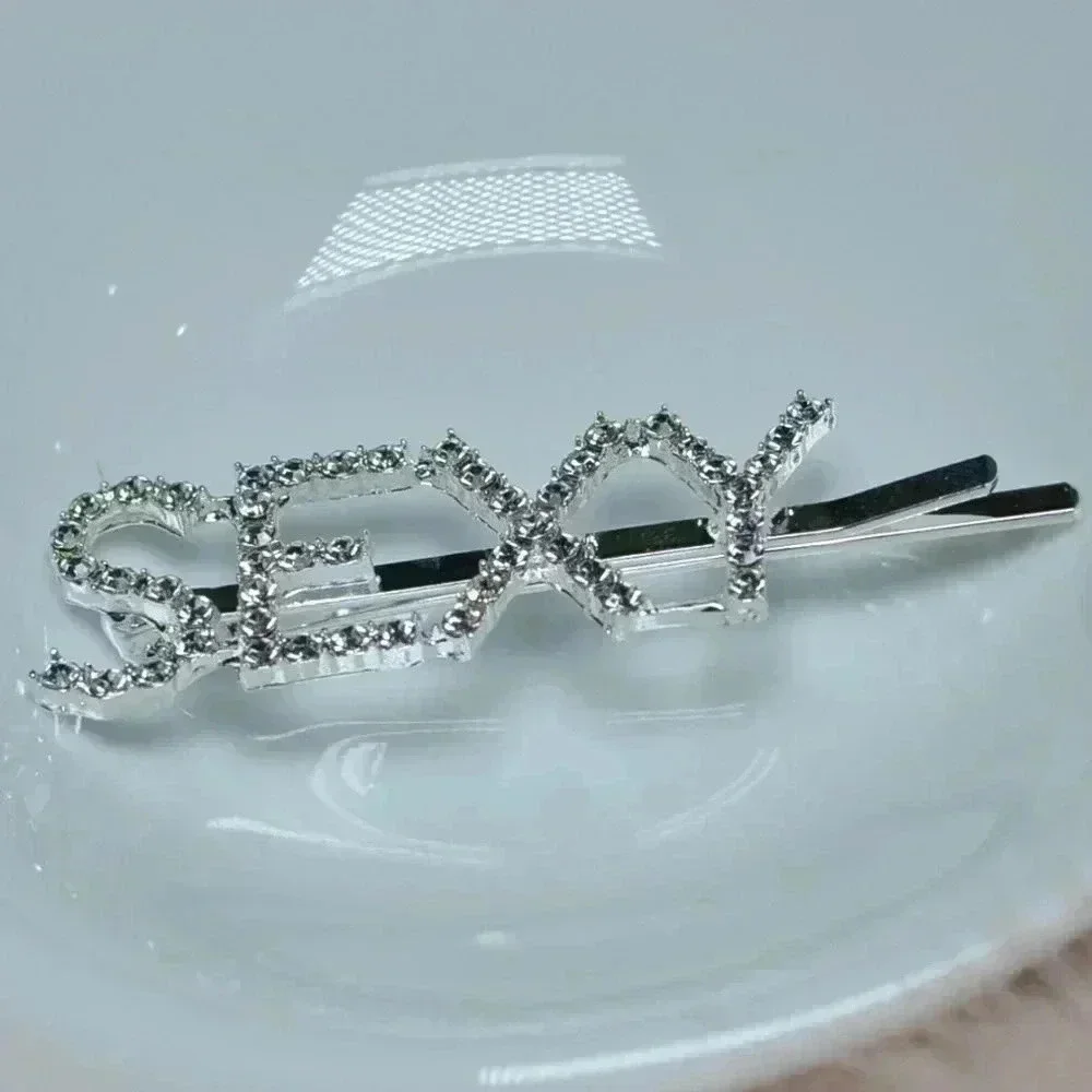 Text Hair pin